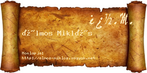 Álmos Miklós névjegykártya
